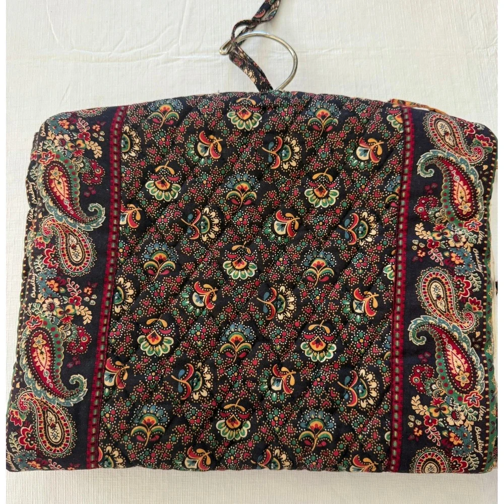 Vera Bradley Vintage Quilted Paisley Hanging Travel Organizer‎ Collette Black